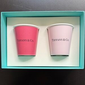 Tiffany & Co. 10 oz. Pink Cup Duo
